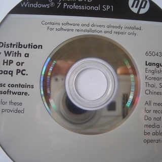 windows7　Pro　sp1 32bitインストールディスク...
