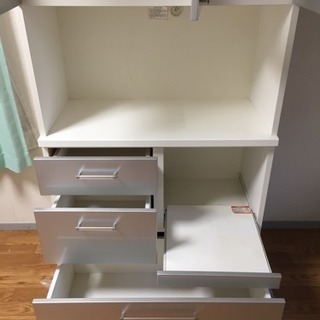 90センチ幅 レンジ台 炊飯器置き そこそこ美品 ニトリ 食器棚　値段交渉可の画像