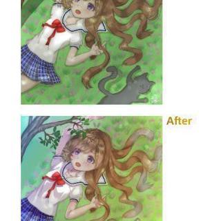 ギャルゲ塗り、厚塗りなどのデジタル彩色添削いたします！の画像