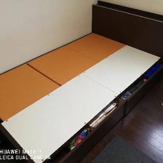 順番に連絡中(中古)ニトリ収納付セミダブルベッドフレーム