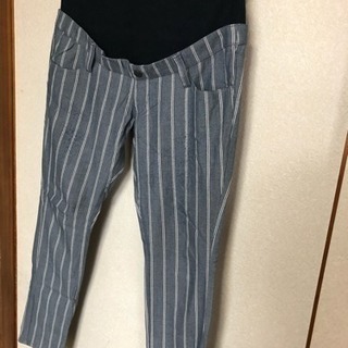 取引先決定 マタニティ ストライプパンツ