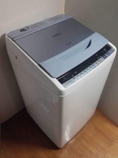 日立全自動洗濯機BW-V70B(A)ビートウォッシュ ブルー18年製給水ホース付き
