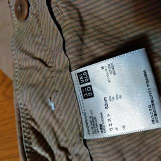 ユニクロ　ウェスト82　薄茶色　綿パンツの画像
