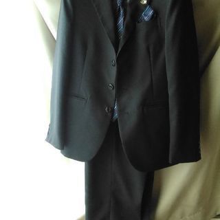 美品　小学校卒業式　男児スーツとシャツ（水色）　160cmの画像