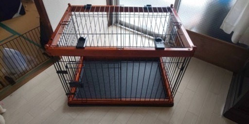 小型犬用 木枠ゲージ ほぼ未使用。購入価格¥30000
