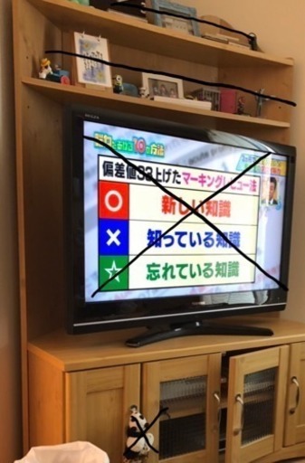 (取引先決まりました)カントリー調コーナーTVボード