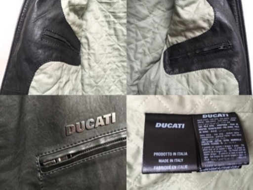 中古美品 DUCATI ブラックレザージャケット
