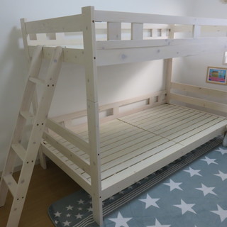２段ベッド　北欧ホワイトウォッシュ　＜引取り限定＞
