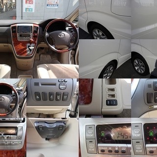 車検Ｈ32年2月　アルファード　Ｇ　ＡＸトレゾアアルカンターラ　12万キロ　両側パワスラ　バックカメラ　Ｗサンルーフ　HDDナビ　8人乗りの画像