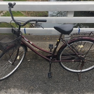 配達あり 美品 26インチ 中古自転車 レッド