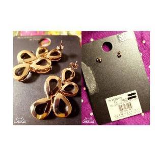 《受付終了！》《★新品/未使用》ピンクピアス & きらきらカードホルダーの画像
