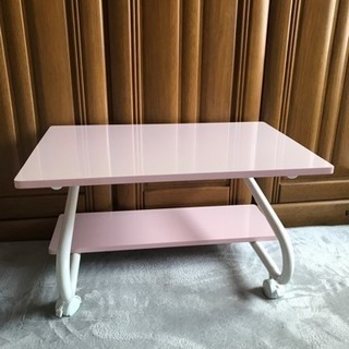 パソコン用 ローテーブル ピンク