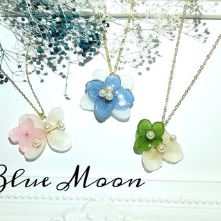 「本物のお花でつくる♡2色あじさいネックレス」鎌倉ミサキドーナツ...