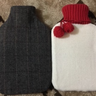 値下げ¥2000->¥1500天然ゴム湯たんぽ:ペアカバー付きの画像
