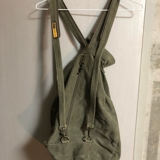 NATURAL FLIGHTリュックサック中古品帆布カーキ色の画像