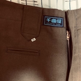 千曲屋 作業ズボン 85 茶系 美品 パンツ 下の画像