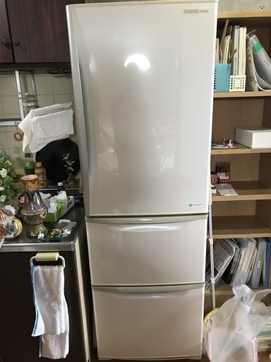 ナショナル national 冷凍冷蔵庫 3ドア NR-C375M-W 365L