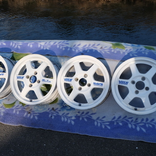軽量ホイール　TE37　RAYS　14インチ　PCD100　インセット45  ボルクレーシング