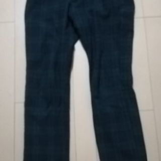 美品　裏起毛　暖かい　パンツ　ズボン　ギンガムチェック　M　Ｌ
