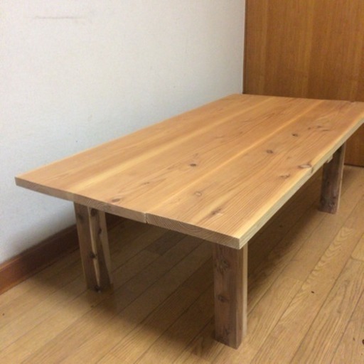 新品 無垢材を使ったアンティーク調ダイニングローテーブル 近場お届け可☆
