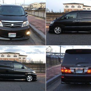アルファードＶ ＡＳリミテッド 後期 ブラック　両側パワスラ 分割可能 ◎自社ローン  車検2年取得渡しの画像