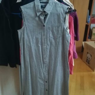 ユニクロ　ギンガムチェックワンピース　M女性用 その２の画像