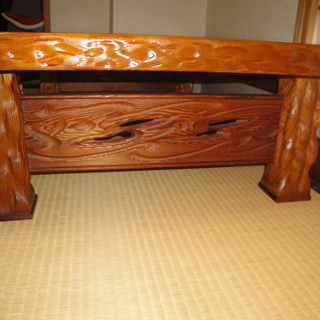 屋久杉 座卓 無垢屋久杉 センターテーブル うるし塗り 送料込