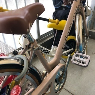 子供自転車 錆あり ミルクティカラーの画像