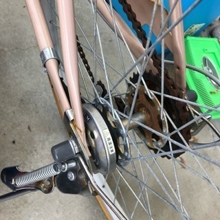 子供自転車 錆あり ミルクティカラーの画像