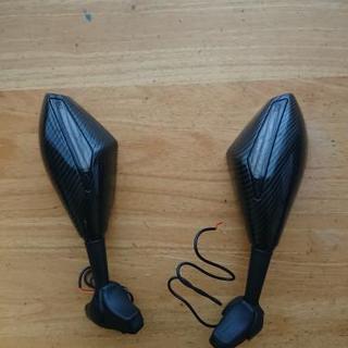 未使用新品！バイク用ウインカー付きバックミラー
