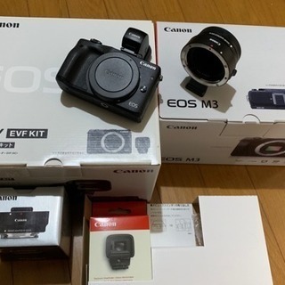 Canon ミラーレス一眼カメラ EOS M3 ボディ(ブラック) EVFキットCanonマウントアダプターEF-EOS Mセット