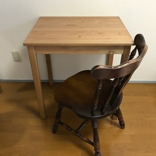 ❤️値下げ パイン無垢材 2人用ダイニングテーブル パソコン机 ...