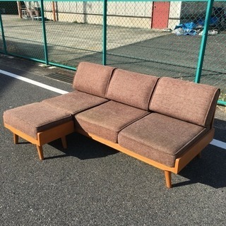 unico ALBERO カバーリングソファ 3シーター チークカラー