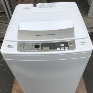 洗濯機 アクア 7㎏洗い ファミリー 家族用 AQW-S70B ...