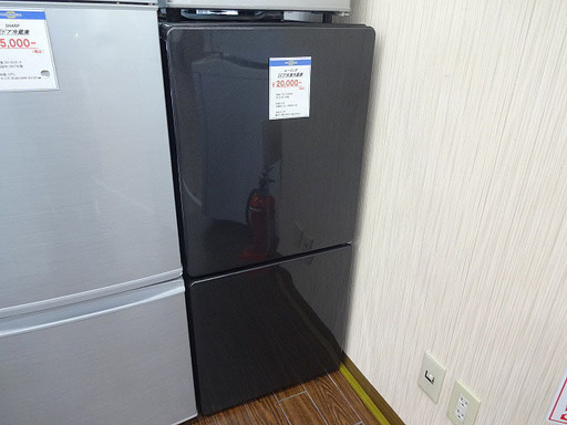 札幌 引き取り ユーイング 2ドア冷蔵庫 2017年製 110L 黒 UR-F110H 一人暮らしに！
