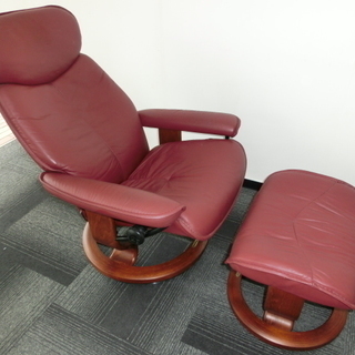 ★EKORNES　エコーネス　本革　ストレスレスチェア　オットマン付属　良品