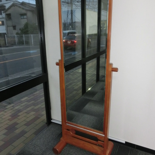 ★値下げ　！姿見み　大塚家具　ＯＴＳＵKA　　和風　面取り鏡　　