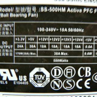 パソコン電源　Seasonic PFC F3　500Ｗ （アウルテック）　中古の画像