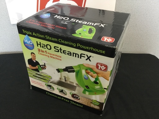 未開封品！H2O Steam FX スチームクリーナー 高圧洗浄 専用クリーニングセット付 ダイレクトテレショップ グリーン 家電