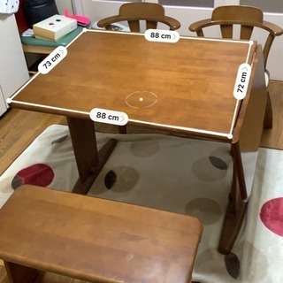 ニトリ4人掛 ダイニングテーブルの画像