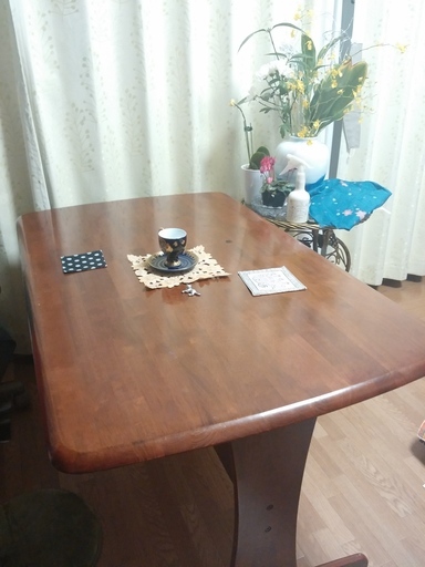 大川家具テーブル椅子４脚付