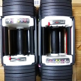 美品 可変式ダンベル パワーブロック 90ポンド 約41kg×２個