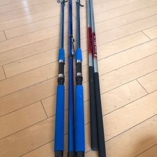 投げ釣り竿、延べ竿