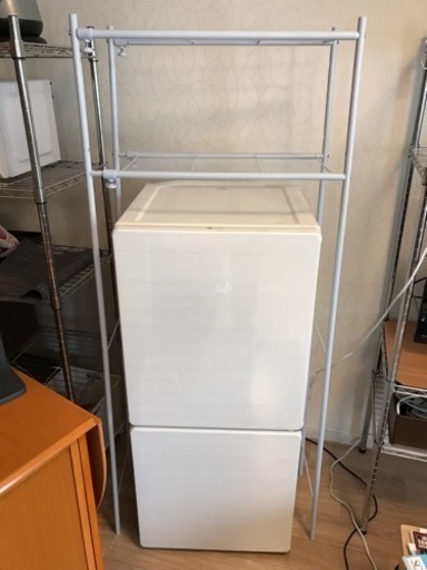 【ラック付き】110L一人暮らし冷蔵庫（ガレージなどにも）