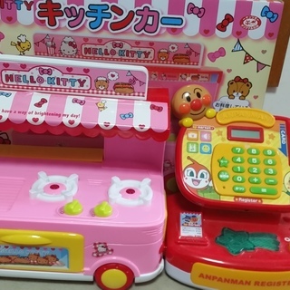 ジャンク　ハローキティ キッチンカーごっこセット アンパンマン ...