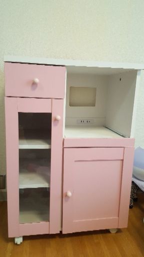おしゃれな❤炊飯器、スライドオーブン台 スお掃除らくらくキャスター付き
