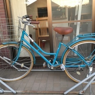26インチ 水色のジュニア自転車 女の子向け