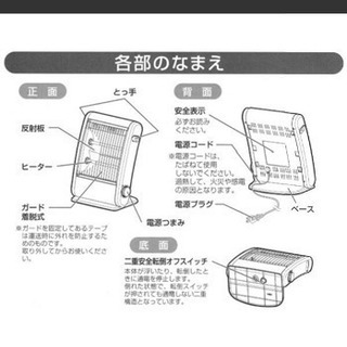 ヒーター  ユアサ 電気ストーブ【暖房器具】YUASA YSH-D600R-SWの画像