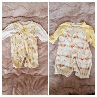 ベビー服　50～60 秋冬　ベビー肌着、ロンパース　9点の画像