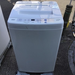 2015年製 アクア 4.5kg 全自動洗濯機 AQUA AQW-S45C-W